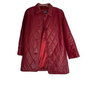 Red vegan leather Jacket